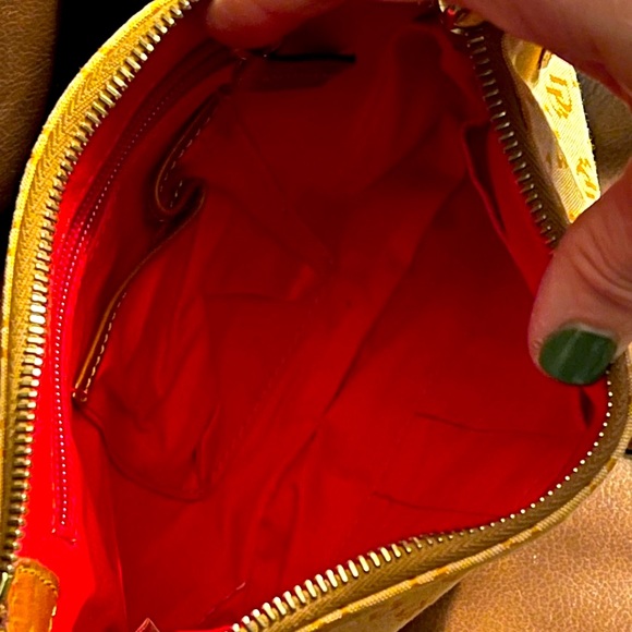 Dooney & Bourke Apricot canvas signature logo Crossbody - Picture 4 of 6